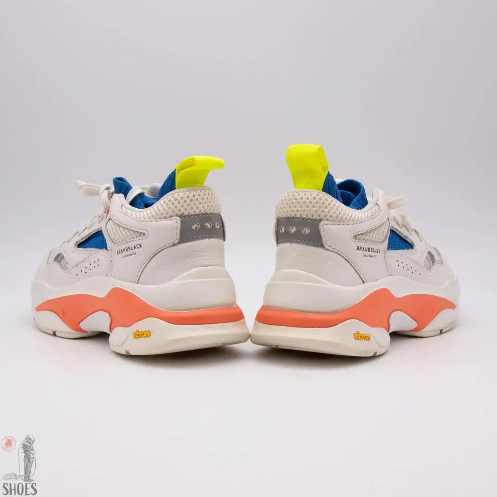 Brand Black Saga Women's 8-8.5 / Men's 6.5 White Vibram Leather Sneakers - Picture 3 of 13